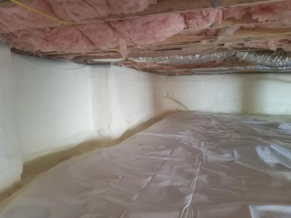 Crawl space encapsulation with closed-cell spray foam for Roof Waterproofing in Edna